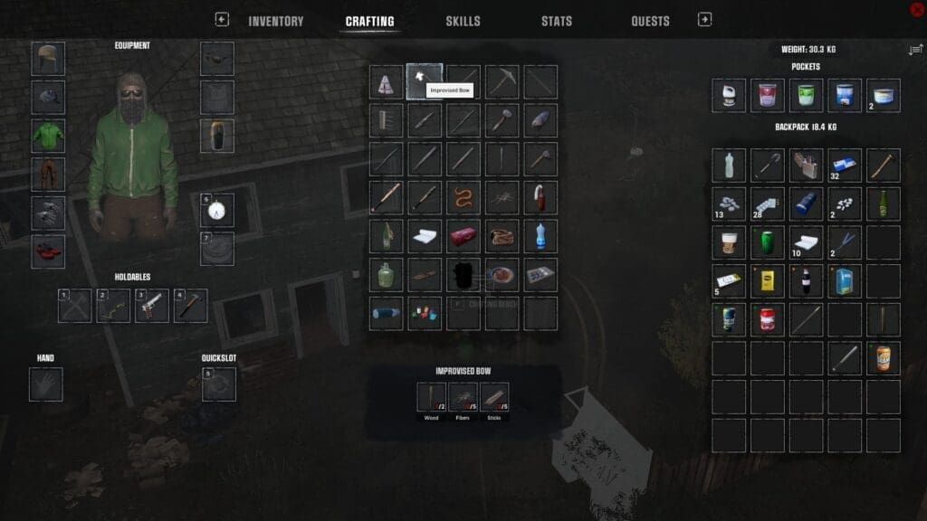 HumanitZ Bow crafting Menu