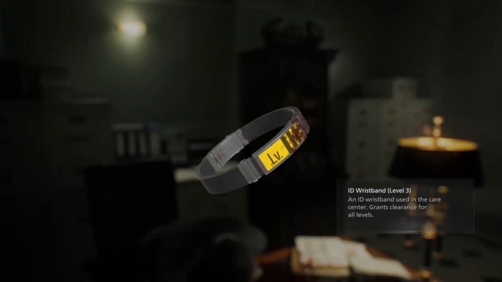 Obtaining the Level 3 ID Wristband in RE9.