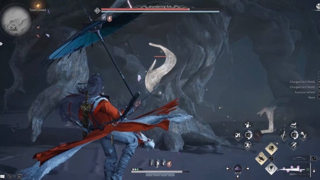 Defeating the Wandering Ark World Boss.