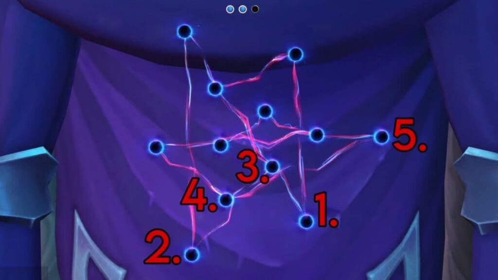 Third Deciphering Darkness puzzle solution.