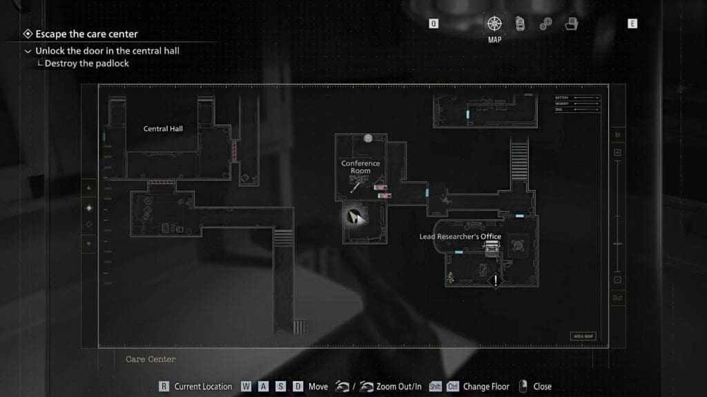 Resident Evil 9 Lead Researcher's Office Map Layout