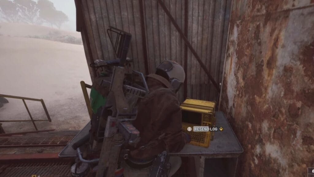 Using the Field Radio inside a Field Depot.