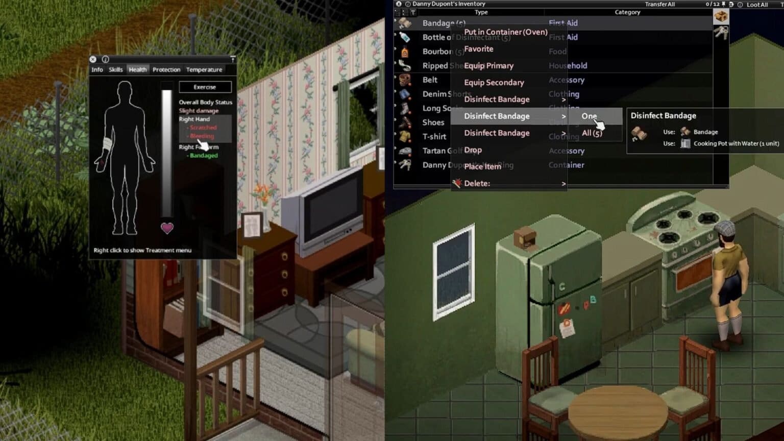 How To Craft Bandages in Project Zomboid